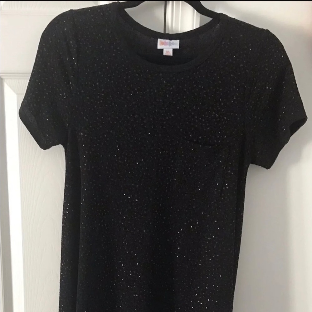 Lula roe RARE sparkle black Carly dress